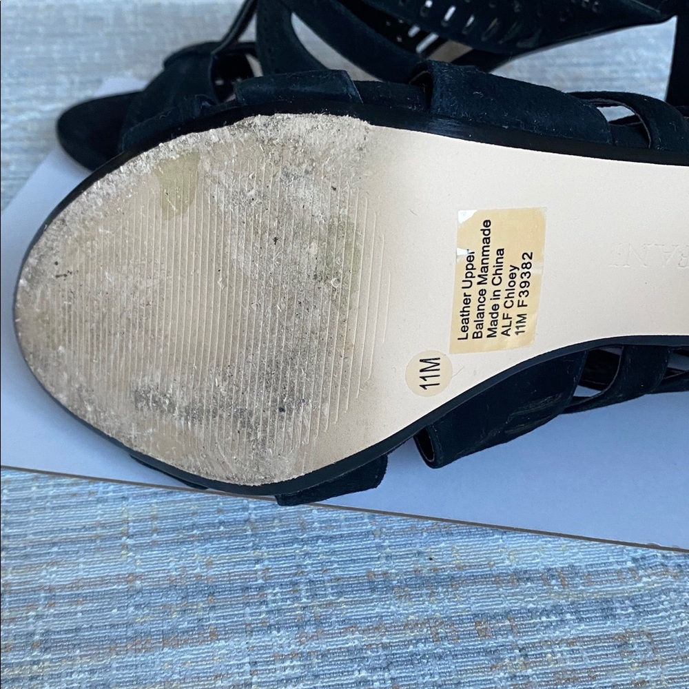Women’s Alfani Chloey Black Cutout Sandals Heels - Picture 6 of 13